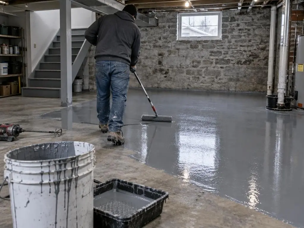 Basement Floor Epoxy in Bethlehem, PA